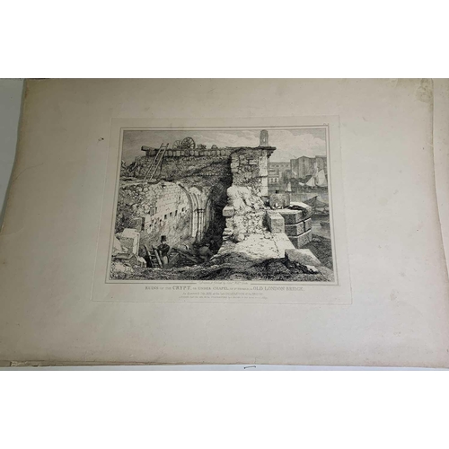 1423 - Edward William COOKE (1811-1880) Old London Bridge Engravings with descriptions from the twelve plat... 