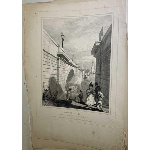 1423 - Edward William COOKE (1811-1880) Old London Bridge Engravings with descriptions from the twelve plat... 