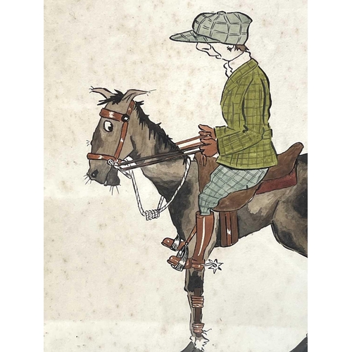 1426 - 20th Century British School An equestrian caricature - 'Mr Gurr's 'Gurgle' by 'Gurgoyle' J.S.Green. ... 