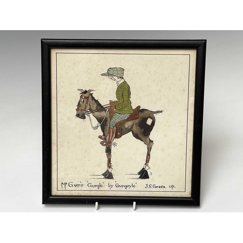 1426 - 20th Century British School An equestrian caricature - 'Mr Gurr's 'Gurgle' by 'Gurgoyle' J.S.Green. ... 