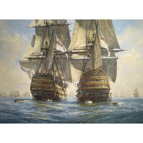 1430 - After Geoff HUNT R.S.M.A. 'Agamemnon opens fire on the Ca Tra 13th March 1795' and 'Victory races Te... 