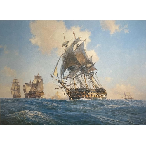 1430 - After Geoff HUNT R.S.M.A. 'Agamemnon opens fire on the Ca Tra 13th March 1795' and 'Victory races Te... 