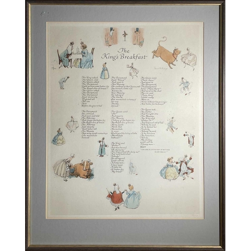 1437 - A.A. MILNE and E.H.SHEPARD ‘The King’s Breakfast’ and ‘Lines and Squares’ Two hand coloured nursery ... 