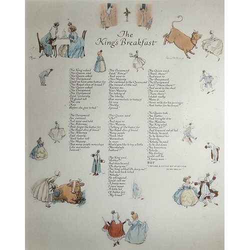 1437 - A.A. MILNE and E.H.SHEPARD ‘The King’s Breakfast’ and ‘Lines and Squares’ Two hand coloured nursery ... 