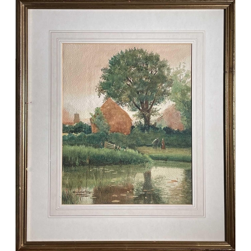 1438 - Walter Thomas WATLING (1885-1956) 'Eventide' Watercolour Signed and dated 1920 Titled as inscribed o... 