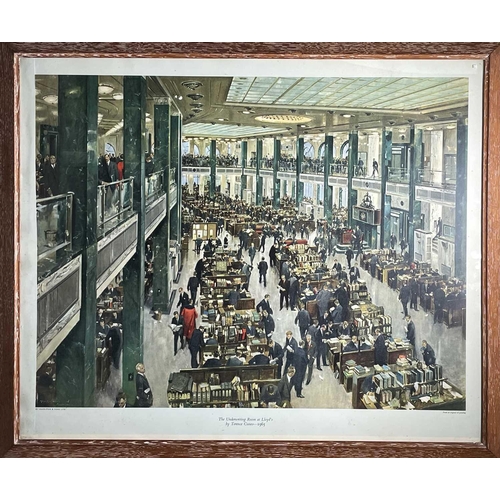 1439 - After Terence CUNEO 'The Underwriting Room at Lloyd's' Colour print 52.5 x 63.5cm (sight size)