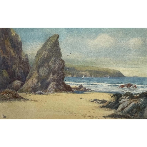 1451 - Frederick PARR (1887-1970) St. Nicholas Chapel, Ilfracombe Watercolour Signed 25 x 36cm, “St Ives to... 