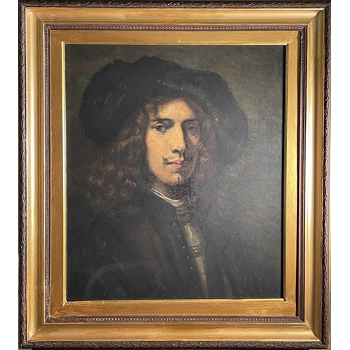 1465 - After REMBRANDT VAN RIJN Self portrait of the artist as a young man Watercolour Indistinctly signed ... 