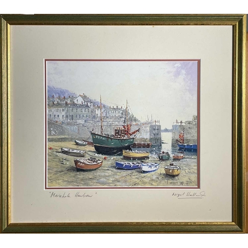 1477 - Nigel HALLARD (1936-2020), 'Mousehole Harbour and 'Les Montagues Bleues' a limited edition print, ea... 