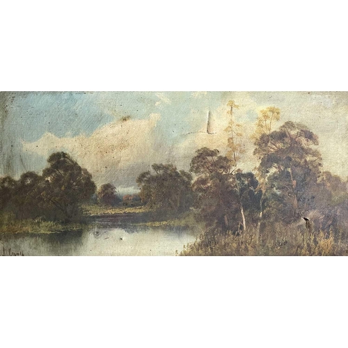 1493 - A. CROOTH? Two similar framed early 20th century oils on canvas, each landscape painted by the same ... 