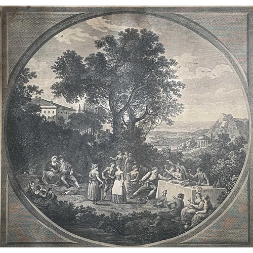 1501 - A pair of Francois Vivares framed engravings, 69cm x 71cm including the frame.