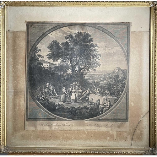 1501 - A pair of Francois Vivares framed engravings, 69cm x 71cm including the frame.