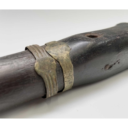 154 - A Turkish blunderbuss, 19th century, lacks action, length 65cm.