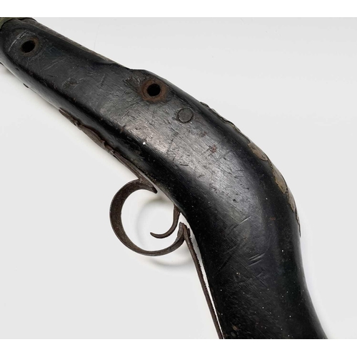 154 - A Turkish blunderbuss, 19th century, lacks action, length 65cm.