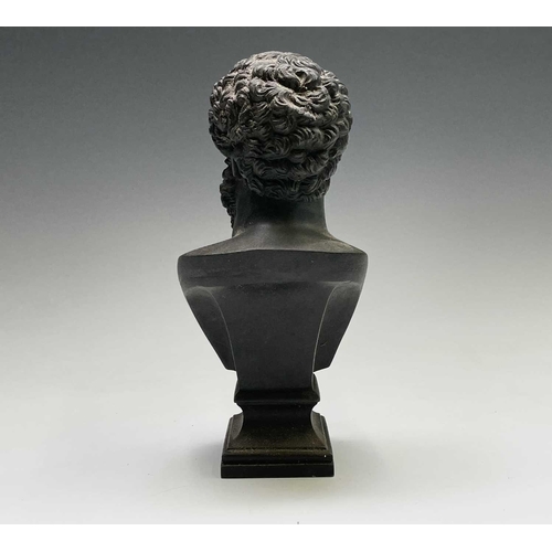 195 - A bronze bust of a bearded Greek philosopher, early 20th century, on a socle base, height 24.5cm. Pr... 