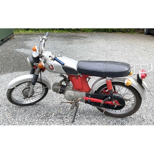 217 - An early 1970s Honda SS50 motorbike, VIN number SS50 122628, engine number SS50E-123125, finished in... 