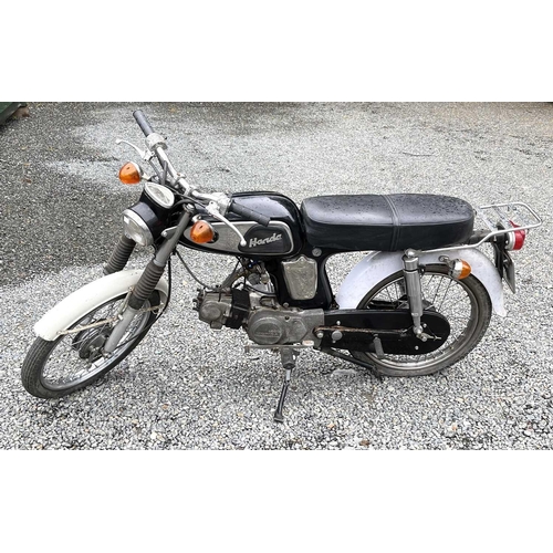 218 - An early 1970s Honda SS50 motorbike, VIN number S50 325828, engine number SS50E-162420, finished in ... 