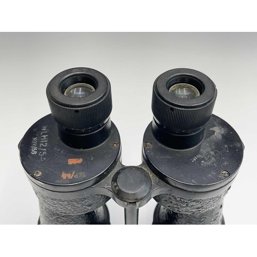 241 - A pair of Bino Prism No5 Mk III naval binoculars, dated 1943, in original leather case stamped Mk1 O... 