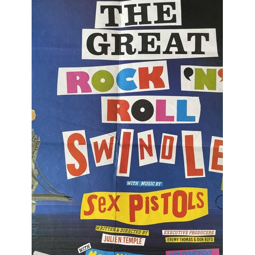 249 - Sex Pistols/Punk Rock Interest - A 1980 British quad film poster, 'The Great Rock 'n' Roll Swindle' ... 