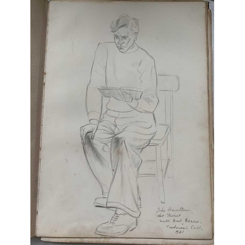 254 - WWII Naval interest. Wartime Naval Sketchbook by James Robinson who we believe may have served on HM... 