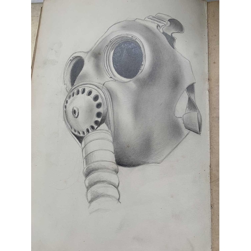 254 - WWII Naval interest. Wartime Naval Sketchbook by James Robinson who we believe may have served on HM... 