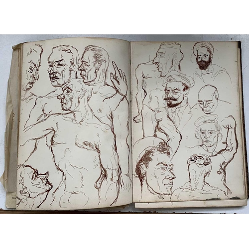 254 - WWII Naval interest. Wartime Naval Sketchbook by James Robinson who we believe may have served on HM... 