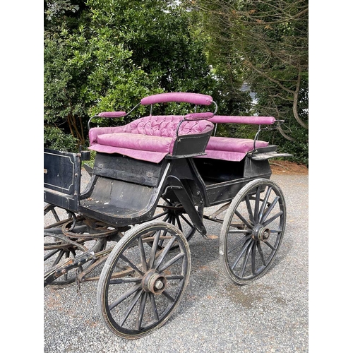 255 - A Swedish four-wheeled carriage or phaeton, early 20th century, the maker's label somewhat indistinc... 