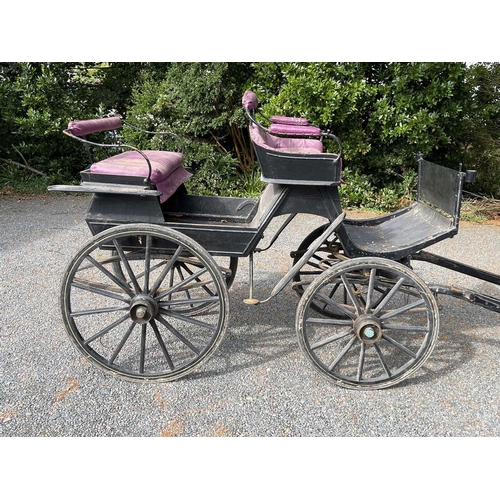 255 - A Swedish four-wheeled carriage or phaeton, early 20th century, the maker's label somewhat indistinc... 