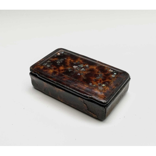 273 - A collection of eight assorted Victorian snuff boxes, the largest 9.5cm wide.