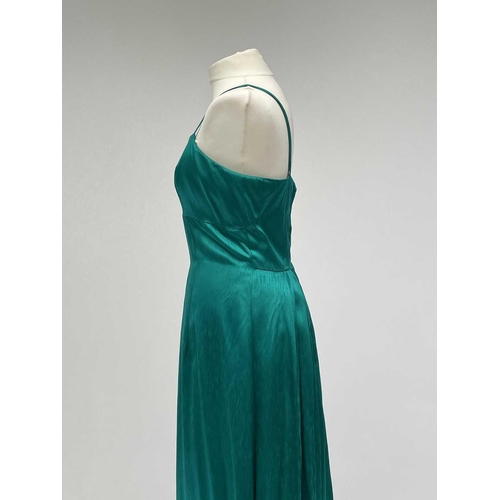 2819 - A 1960s emerald green evening dress, bearing label ‘ 'Clisoda' Model by Clive Rodney of London', app... 