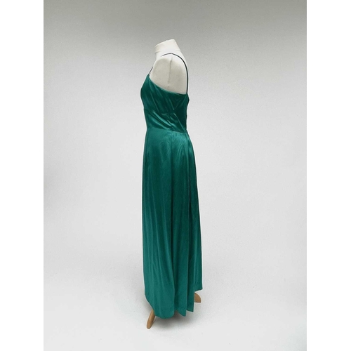 2819 - A 1960s emerald green evening dress, bearing label ‘ 'Clisoda' Model by Clive Rodney of London', app... 