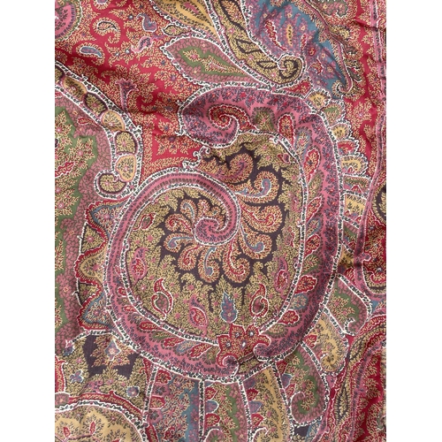 2838 - Vintage Liberty paisley fabric - a set of large sofa cushion covers, and four small cushion covers, ... 