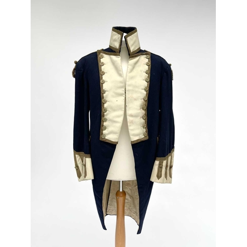 2858 - A late 18th to early 19th century British Naval Captain's tailcoat jacket. 46cm across back under ar... 