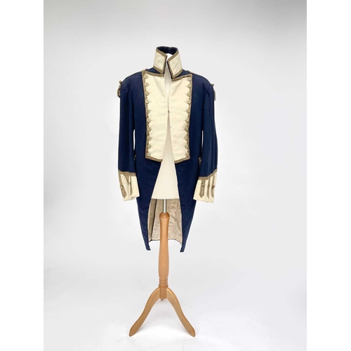 2858 - A late 18th to early 19th century British Naval Captain's tailcoat jacket. 46cm across back under ar... 