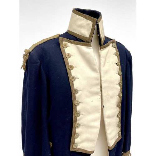 2858 - A late 18th to early 19th century British Naval Captain's tailcoat jacket. 46cm across back under ar... 