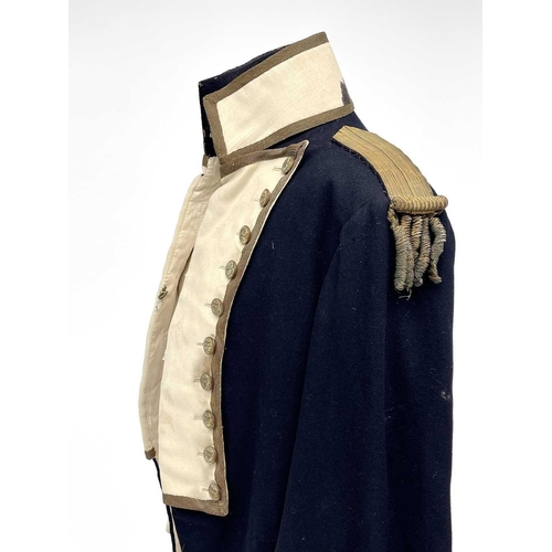 2858 - A late 18th to early 19th century British Naval Captain's tailcoat jacket. 46cm across back under ar... 