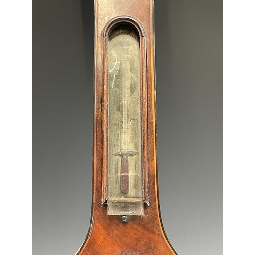 2907 - A George III mahogany wheel barometer, signed Alberna Scone Warrented Leeds. Height 96cm. Provenance... 