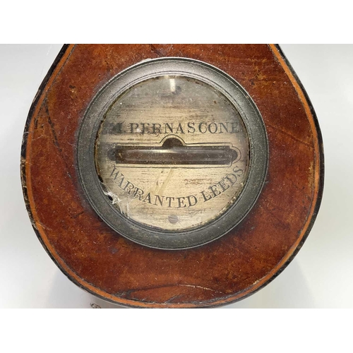 2907 - A George III mahogany wheel barometer, signed Alberna Scone Warrented Leeds. Height 96cm. Provenance... 