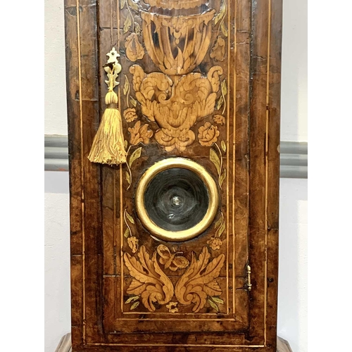 2919 - A walnut marquetry longcase clock, the early 18th century eight day movement signed 'Nat(haniel) Sed... 