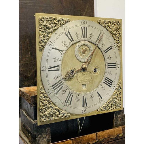 2919 - A walnut marquetry longcase clock, the early 18th century eight day movement signed 'Nat(haniel) Sed... 