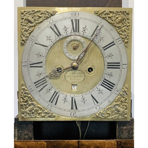 2919 - A walnut marquetry longcase clock, the early 18th century eight day movement signed 'Nat(haniel) Sed... 