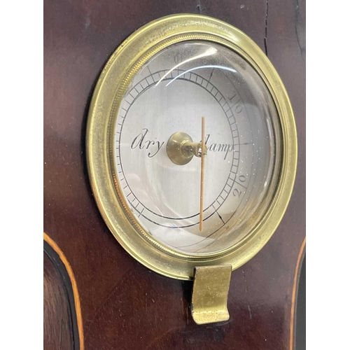 2922 - A George III mahogany and boxwood strung wheel barometer by J Berry of 78 Wardour Street Soho. Heigh... 