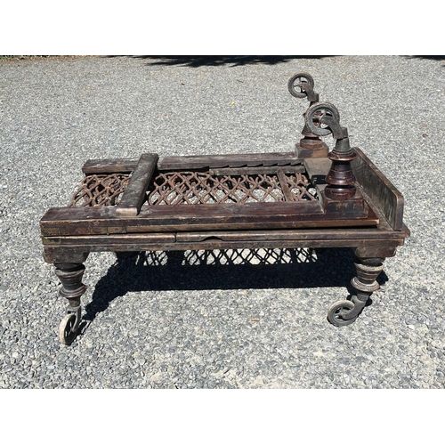 3034 - A Victorian mahogany military campaign bed, circa 1880, by Robinson & Sons of Ilkley, both stamped a... 