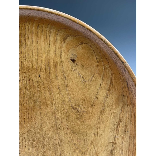 3099 - A Robin Nance turned circular sycamore tray, with raised edge, diameter 40.5cm.