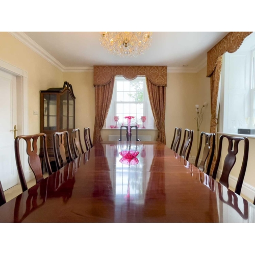 3120 - A substantial Regency style mahogany twin pedestal dining table, by William Tillman mid 20th century... 