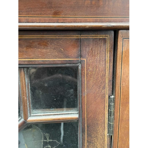 3189 - A mahogany bookcase, early 20th century, with a pair of astragal glazed doors enclosing shelves, on ... 