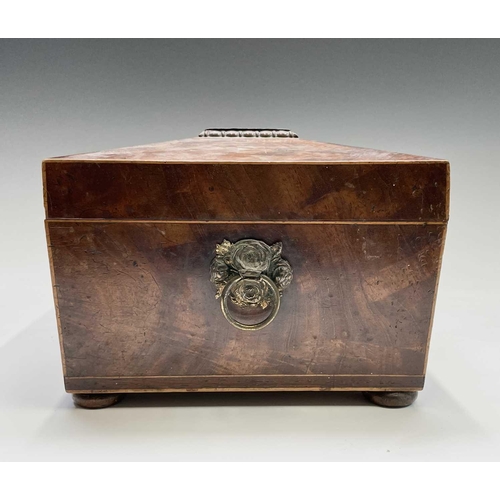 32 - An early Victorian mahogany box, of sarcophagus form, width 32.5cm. Provenance: Michael Trethewey. A... 