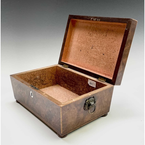 32 - An early Victorian mahogany box, of sarcophagus form, width 32.5cm. Provenance: Michael Trethewey. A... 