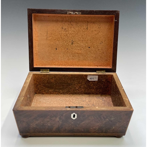 32 - An early Victorian mahogany box, of sarcophagus form, width 32.5cm. Provenance: Michael Trethewey. A... 