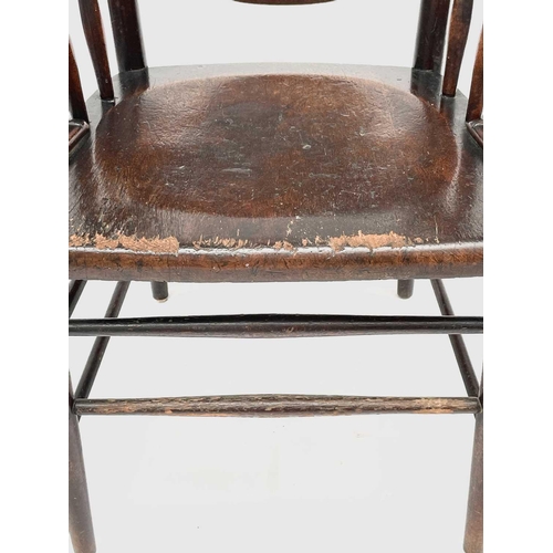 3228 - An American walnut armchair, circa 1900, height 112cm, width 60cm.